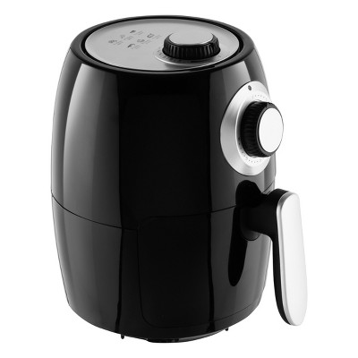 Compact Black 2.3-Quart Electric Air Fryer with Nonstick Interior
