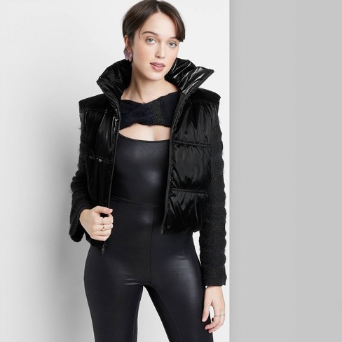 Womens Black Puffer Jackets.