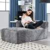 37.5'' Chenille Minimalist Loveseat Sofa with Sleeper and Ergonomic Deep Seat - 2 of 4
