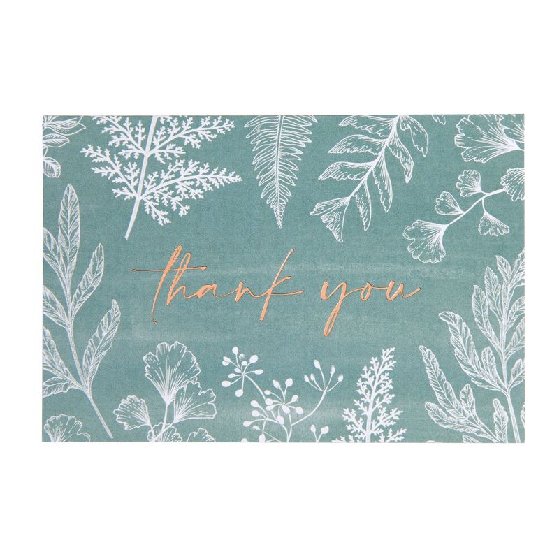 50ct Botanical Thank You Cards, 3 of 10
