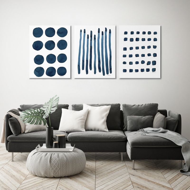 Americanflat Minimalist Abstract Mid Century Minimalist By Dreamy Me Triptych Wall Art - Set Of 3 Canvas Prints, 5 of 7