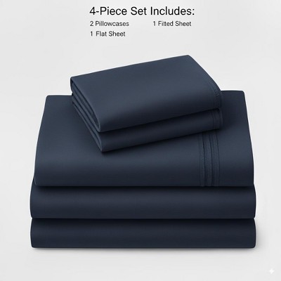 Rug Branch California Cotton Club Sheet Set – 600 Thread Count, 100% Long-Staple Cotton, Soft Sateen Weave