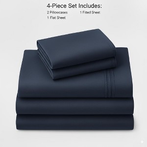 Rug Branch California Cotton Club Sheet Set – 600 Thread Count, 100% Long-Staple Cotton, Soft Sateen Weave - 1 of 4