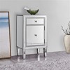 Elegant Lighting End table 1 drawer 18in. W x 13in. D x 29in. H in antique silver paint - 2 of 4