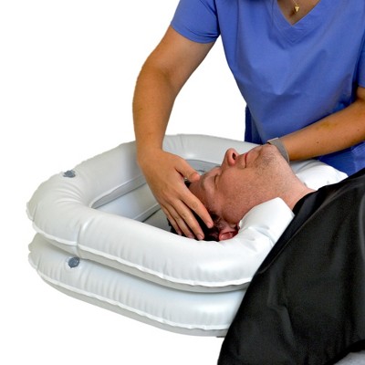 White Inflatable Portable Shampoo Basin for Elderly