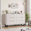 6 Dresser For Bedroom, 47.2" Wide Dresser, Freestanding Vertical Drawer Cabinet With Storage, Wooden Closet Storage Chest For Living Room - 2 of 4