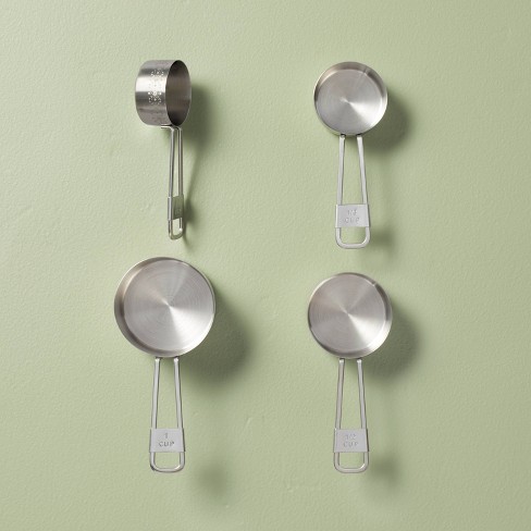 4pc Nordic Christmas Trim Stainless Steel Measuring Cups - Hearth & Hand™  With Magnolia : Target