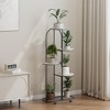 Metal Plant Stand with Wheels, Tiered Corner Shelf for Indoor Plants, Patio, Bedroom, Living Room, Balcony - 3 of 4