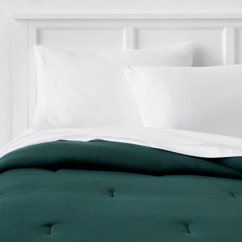 JEAREY Down Alternative Comforter Green Solid Reversible Twin