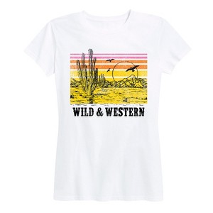 Women's - Instant Message - Wild And Western Short Sleeve Graphic T-Shirt - 1 of 4