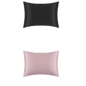 Unique Bargains 50% Silk Envelope Closure Soft Pillowcase for Hair and Skin 20"x30" 2 Packs - 1 of 4