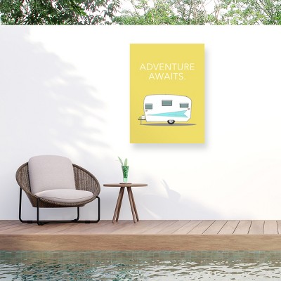 "Adventure Awaits Camping" Outdoor Canvas