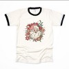 Simply Sage Market Floral Santa Ringer Tee - 2 of 4