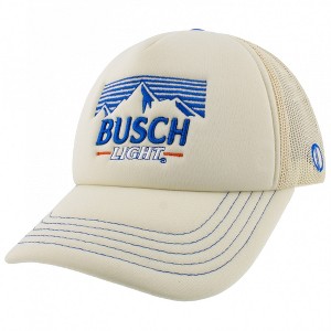 Adult Busch Light Retro White Snapback Mesh Hat - 1 of 4