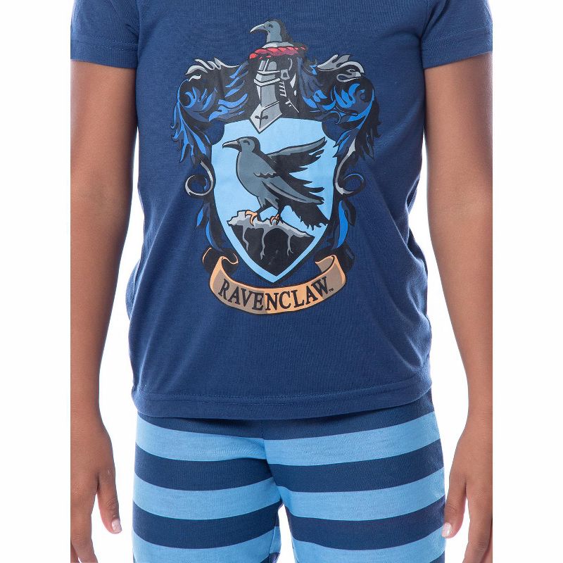 Harry Potter Big Girls' Hogwarts House Crest Jogger Pajama Set-All Houses, 3 of 4
