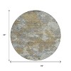 Gold And Ivory Abstract Washable Indoor Outdoor Area Rug - 3 of 4