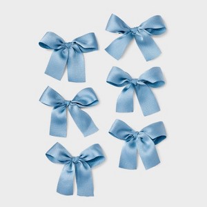 Bow Hair Clip Set 6 pc - Wild Fable™ Blue - 1 of 3