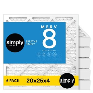 Simply Air Filter, MERV 8, 6 Pack, Furnace Air Filter for HVAC - 1 of 4