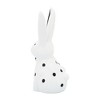 Sagebrook Home 7" Kissing Bunnies Sculpture - Contemporary Porcelain White and Black Bunny Statue for Home or Office Decor - Romantic Gift Idea - image 4 of 4