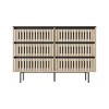Fluted,Bedroom Storage Cabinet,Six drawer storage,Large Capacity,Modern Minimalist Drawer Cabinet,Two-tone Design - 2 of 4