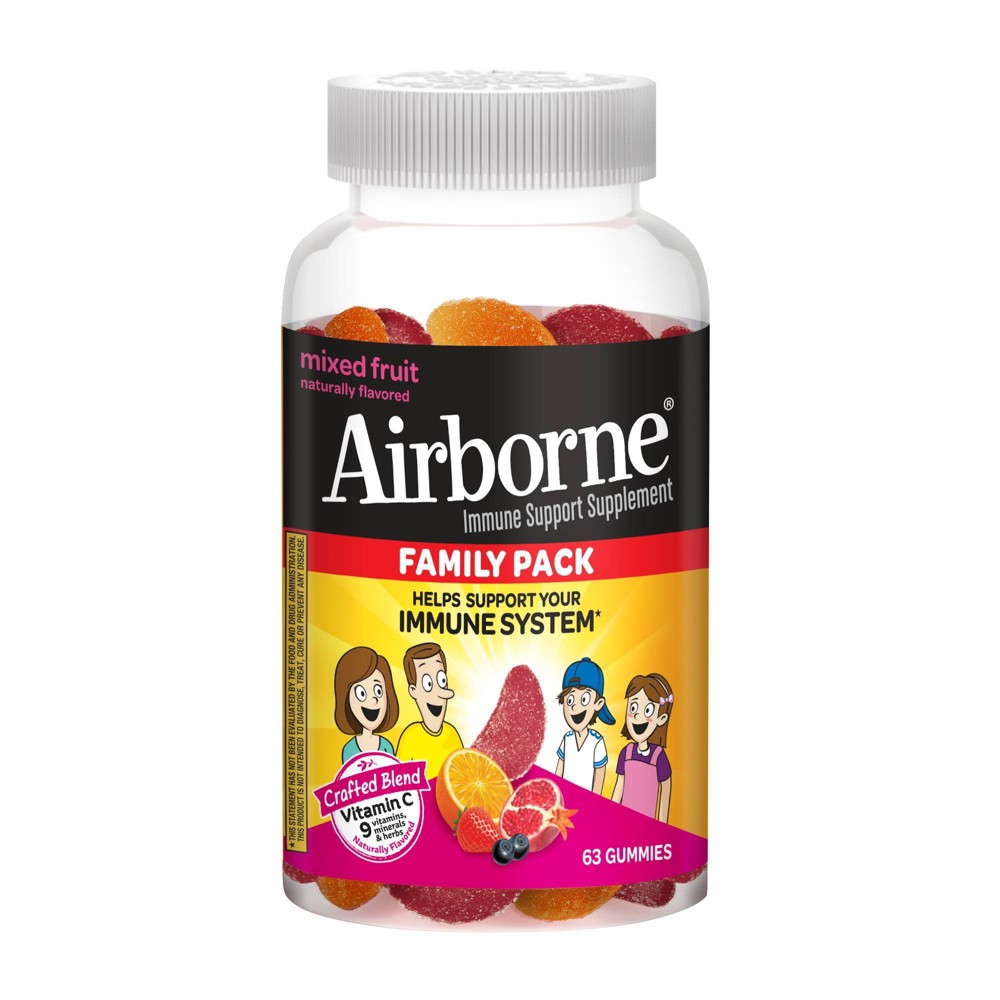 Airborne Vitamin C Gummies - Mixed Berry - 63ct