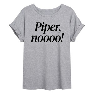 Women's - Instant Message - Piper No Oversized Graphic T-Shirt - 1 of 4