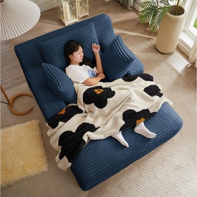 Dolonm 66" Deep-seated Armchair Recliner, Compressed Boneless Modern Sofa, Corduroy,No Assembly,for Living Room and Bedroom