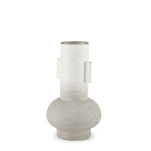 HomeRoots 13" Off White And Gold Metal Table Vase - 1 of 4
