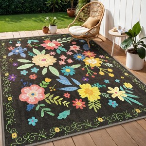Abynow Geometric Waterproof Outdoor Area Rug - 1 of 4