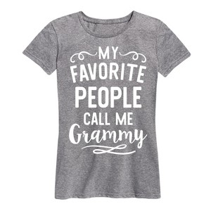 Women's - Instant Message - My Favorite People Grammy Short Sleeve Graphic T-Shirt - 1 of 4