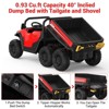 Jojoka 24V Ride on Dump Truck for Kid with Electric Dump Bed & Remote Control, Extra Shovel, Music Player, Key Start for Safety - 3 of 4