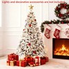 6ft Snow Flocked Christmas Tree, Hinged Artificial Tree for Home, Office & Holiday Decoration, Unlit Xmas Tree - 4 of 4