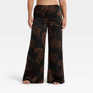 Women's Satin Pajama Pants - Auden™ - 1 of 4