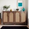 Hommoo 59 Inches Rattan Buffet Cabinet with Storage Dark Brown - 2 of 4