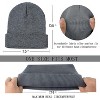 MSDC 1&2 Pack Beanie for Men Women Slouchy Beanie Hats Winter Knit Caps Soft Ski Hat Unisex - 3 of 4