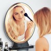 Costway Hollywood Vanity Lighted Makeup Mirror Remote Control 4 Color Dimming Black/Gold/White - 4 of 4