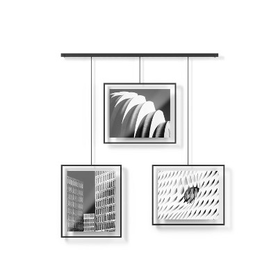 Black Iron Floating Wall Gallery Frame Set, 32"