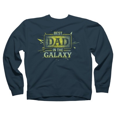 Adult Design By Humans Best Dad In Galaxy Badge By AmusingDesignCo Sweatshirt