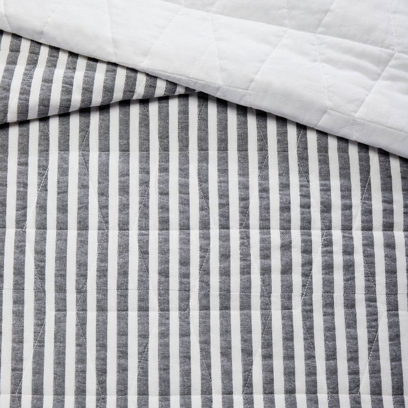 Chambray Stripes Kids' Quilt - Pillowfort™, 3 of 7