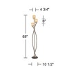 Franklin Iron Works Vierra Trio Farmhouse Rustic 68" Tall Standing Floor Lamp Tree 3-Light Foot Switch Brown Metal Copper Bronze Finish Living Room - 4 of 4