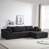 TiramisuBest 108" L Shaped Sectional Sofa Chenille Upholstered Modular 4 Seat Convertible Couch Set Seating 6 Pillows Living Room Left /Right Side - 2 of 4