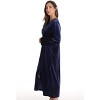 Just Love Stretch Velour Embroidered Zipper Lounger Robe for Women with Pockets - 2 of 4