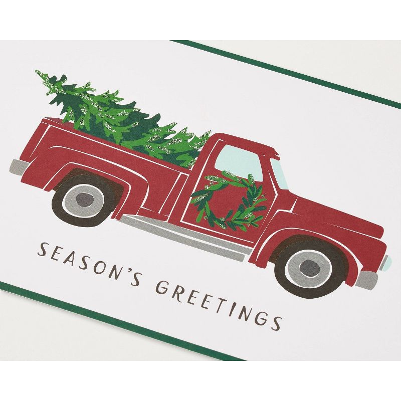 8ct Red Truck &#38; Christmas Tree Boxed Greeting Cards - American Greetings, 5 of 9