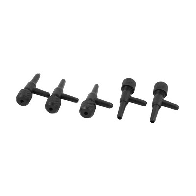 Unique Bargains Aquarium Plastic 2 Way 3mm Inner Dia Air Line Tubing Flow Control Valve 5 Pcs
