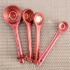 Island Bamboo 4 Piece Pakkawood Measuring Spoon Set, Red - 2 of 3