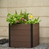 Elevated Wood Look Garden Bed for Patio, Deep Root Planter Box - 3 of 4