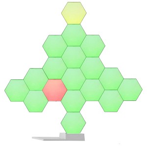 Yescom APP Control 19 Pack Smart LED Light Panels Hexagon Smarter Expansion Kit 16 Million Color Changing Work with Alexa Google for Home&Gaming Room - 1 of 4