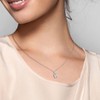 EVERLY JEWELRY | Sterling Silver Pendant with Gemstone and Created Gemstone – Multiple Stone Options - 4 of 4