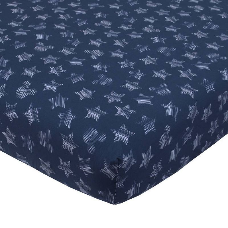 Disney Mickey Mouse Hello World StarIcon 100% Cotton Fitted Crib Sheet, 1 of 4