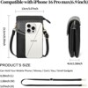 FATMOON Small Crossbody Bags for Women Cell Phone Purse Leather Triple Compartment Handbags Wallet Purses with Card Slots - 3 of 4